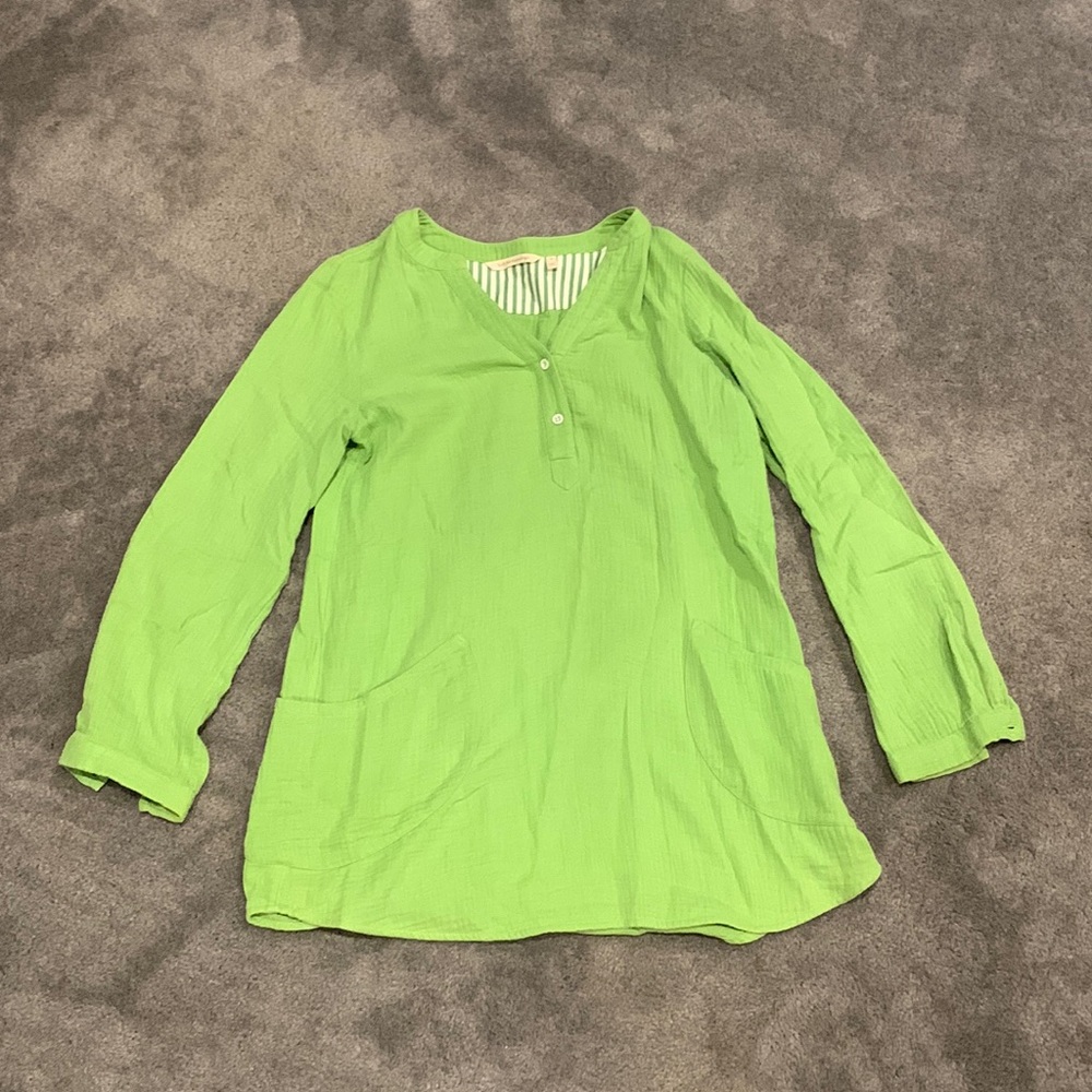 Soft Surroundings green cotton tunic